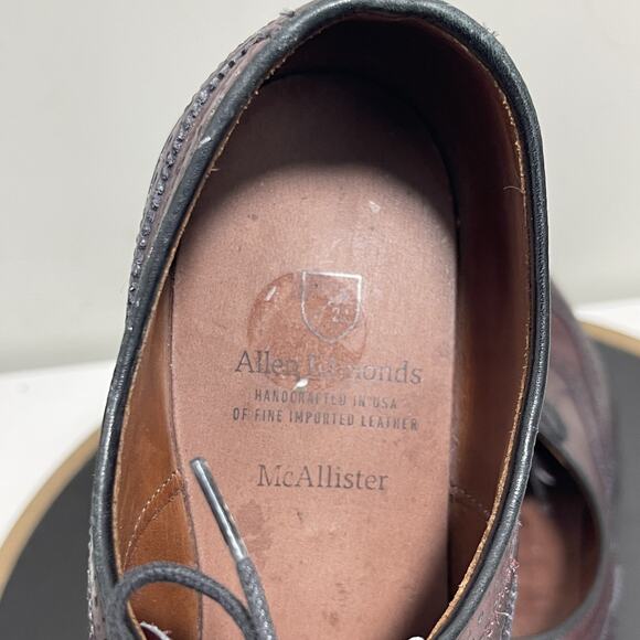 Allen Edmonds McAllister Shoes Mens Size 8.5 B‎ Wingtip Brogue Leather Burgundy main image 2